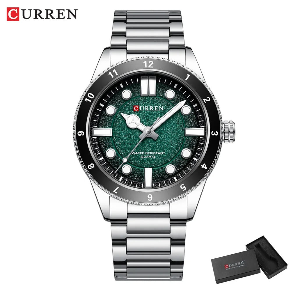Reloj Curren 8450 Hombre Correa de Acero Verde