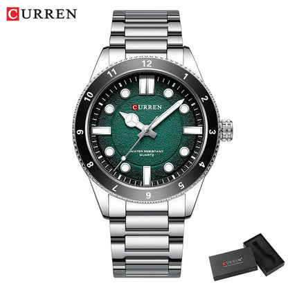 Reloj Curren 8450 Hombre Correa de Acero Verde