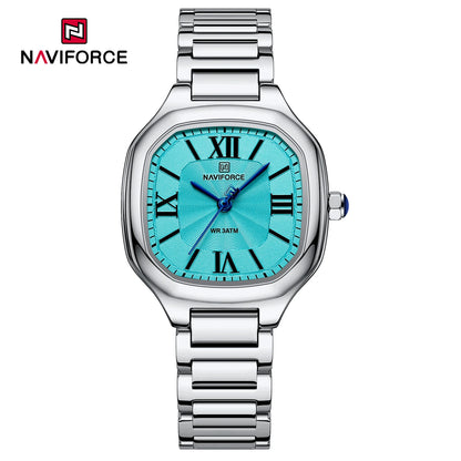 Reloj Naviforce Mujer Acero Cuadrado Vestir