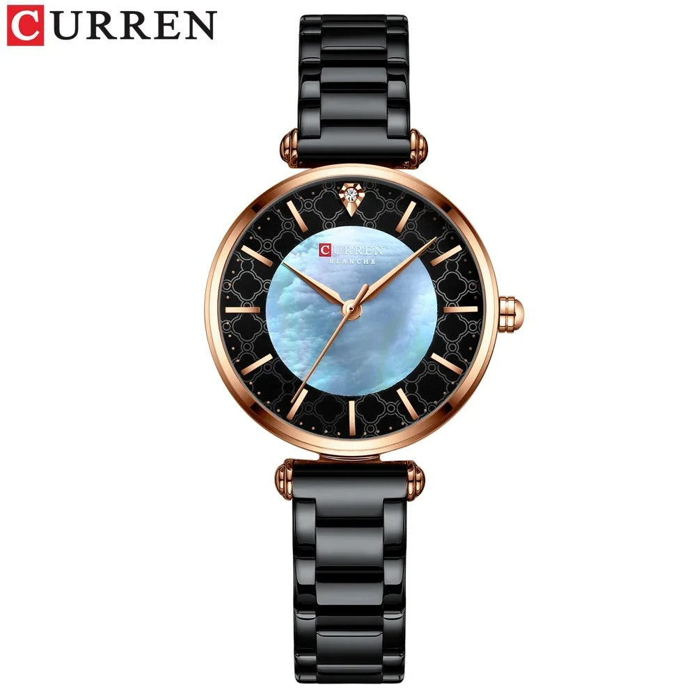 Reloj Curren Mujer Acero Japonés Clásico