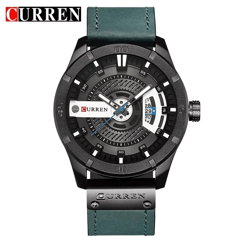 Reloj Curren 8301 Hombre Cuero Militar