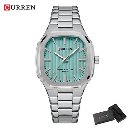 Reloj Curren Hombre Acero Poligonal Luminoso