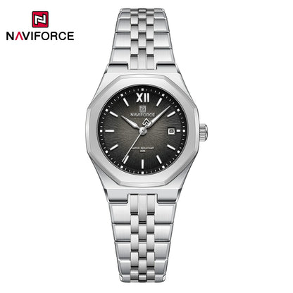 Reloj Naviforce Mujer Acero Cuadrado Luminoso