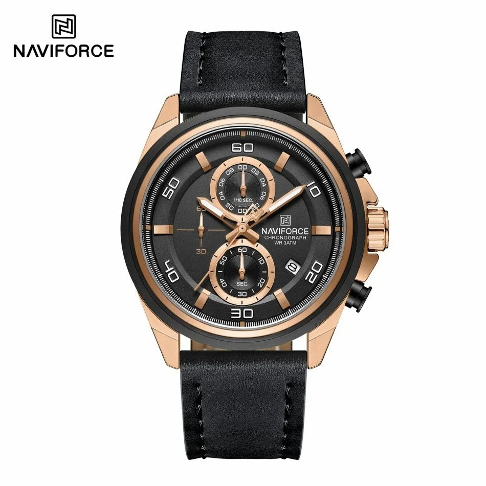 Reloj Naviforce NF8075 Hombre Cuero Cronógrafo