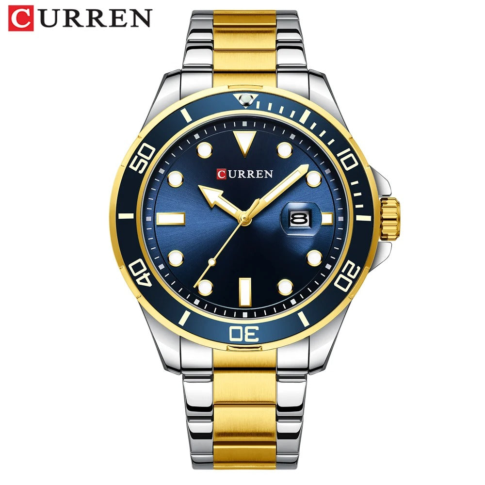 Reloj Curren 8388 Hombre Acero Fecha Automática