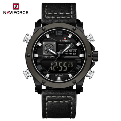 Reloj Naviforce NF9236 Hombre Cuero Doble Pantalla