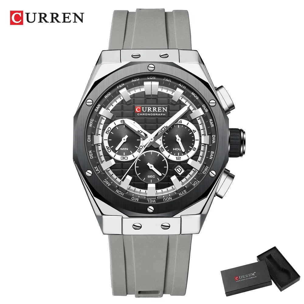 Reloj Curren Hombre Silicona Militar Luminoso