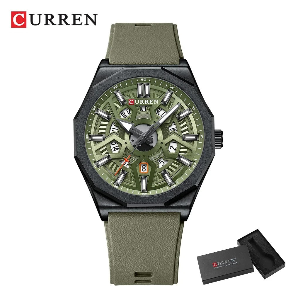 Reloj Curren Hombre Silicona Multifunción