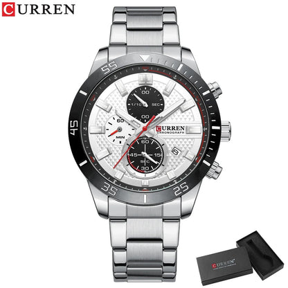 Reloj Curren Hombre Acero Deportivo Luminoso