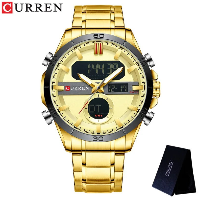 Reloj Curren 8384 Hombre Acero Digital Militar