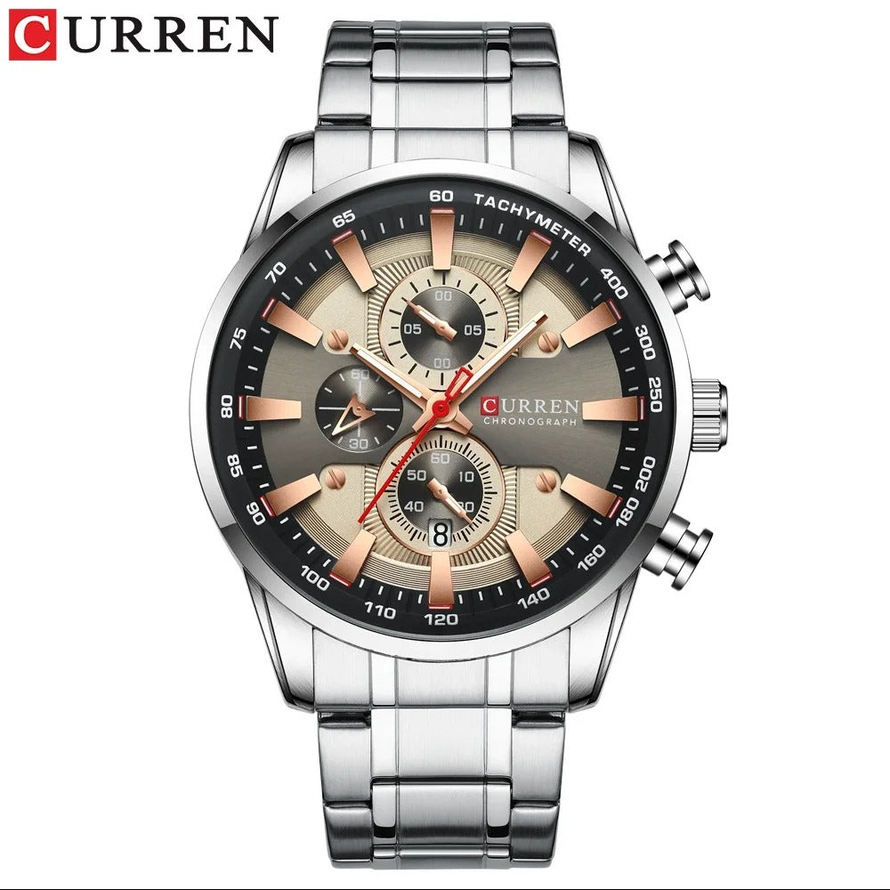 Reloj Curren Hombre Acero Seis Agujas