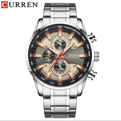 Reloj Curren Hombre Acero Seis Agujas