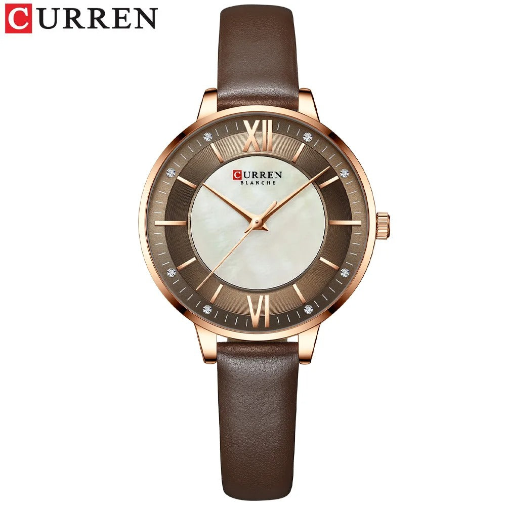 Reloj Curren 9080 Mujer Cuero Elegante