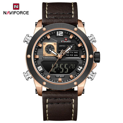 Reloj Naviforce NF9236 Hombre Cuero Doble Pantalla