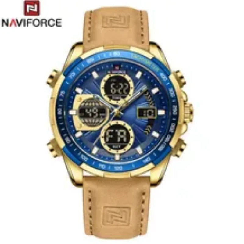 Reloj Naviforce NF9197L Hombre Cuero Doble Pantalla