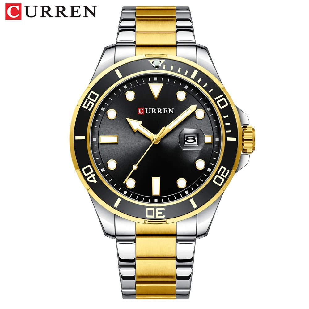 Reloj Curren 8388 Hombre Acero Fecha Automática