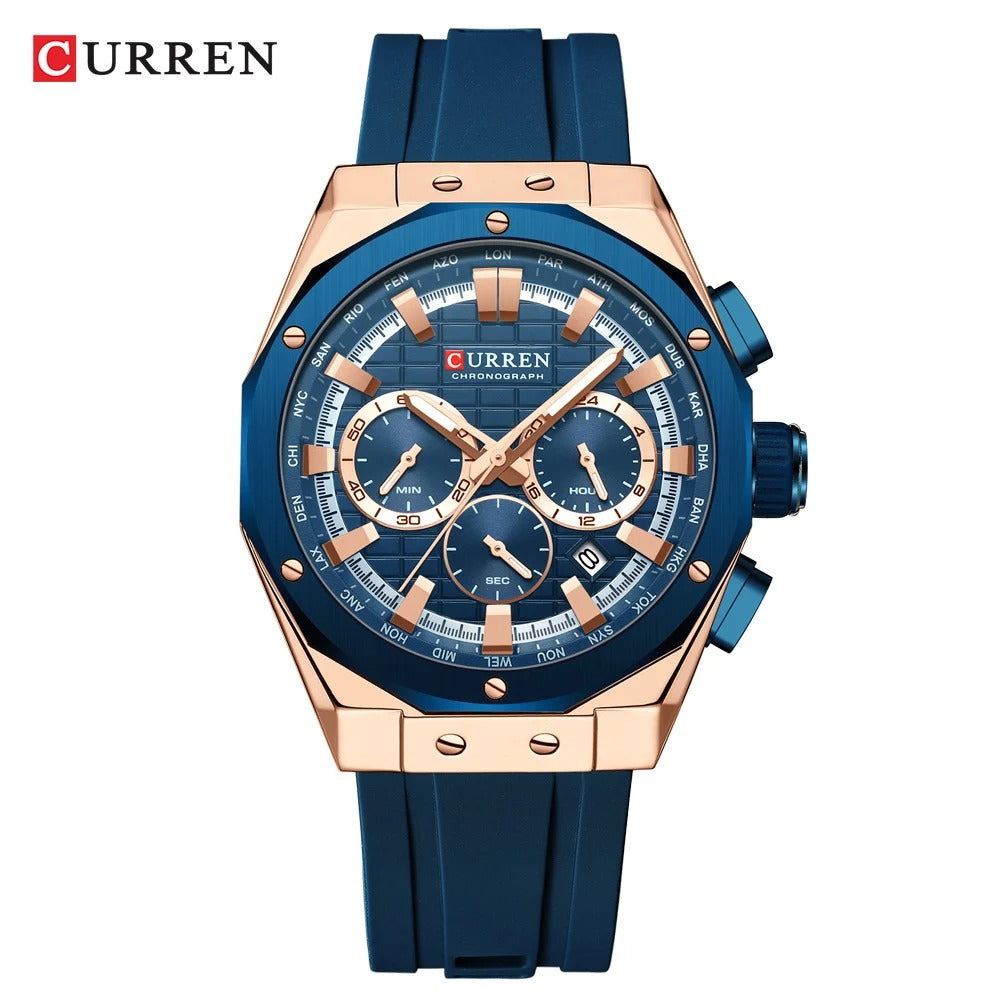 Reloj Curren Hombre Silicona Militar Luminoso