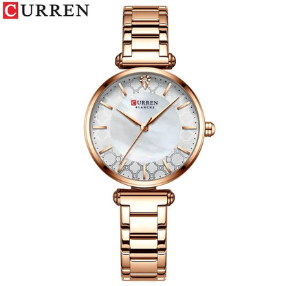 Reloj Curren Mujer Acero Japonés Clásico