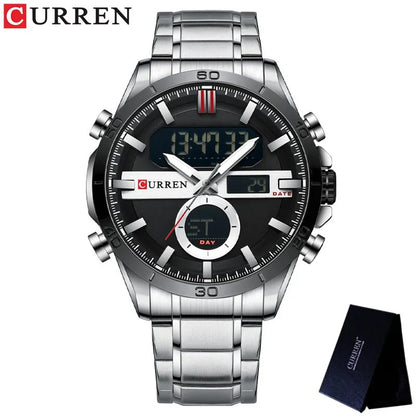 Reloj Curren 8384 Hombre Acero Digital Militar
