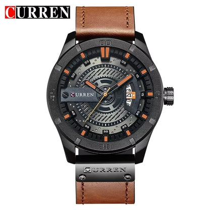 Reloj Curren 8301 Hombre Cuero Militar