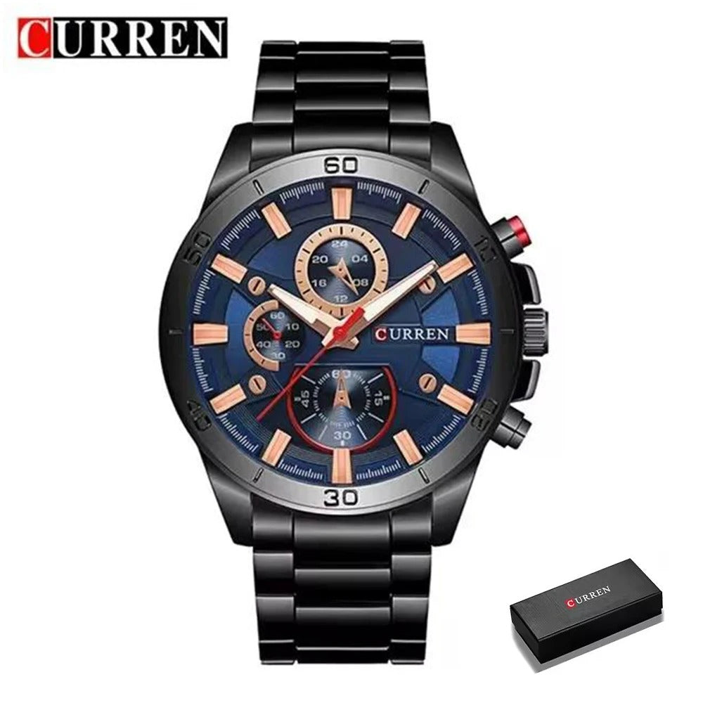 Reloj Curren 8275 Hombre Acero Tres Esferas