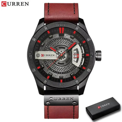 Reloj Curren 8301 Hombre Cuero Militar