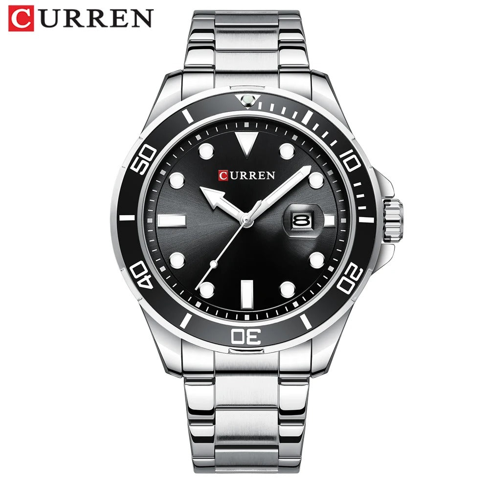 Reloj Curren 8388 Hombre Acero Fecha Automática