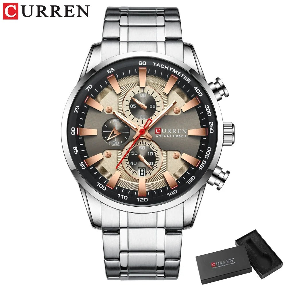 Reloj Curren Hombre Acero Seis Agujas