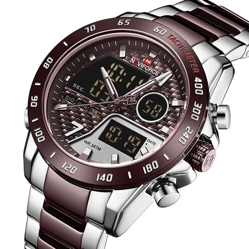 Reloj Naviforce NF9171 Hombre Acero Doble Pantalla