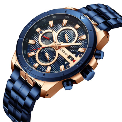Reloj Curren 8337 Hombre Acero Multifunción
