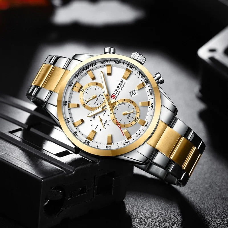 Reloj Curren 8445 Hombre Acero Multifunción