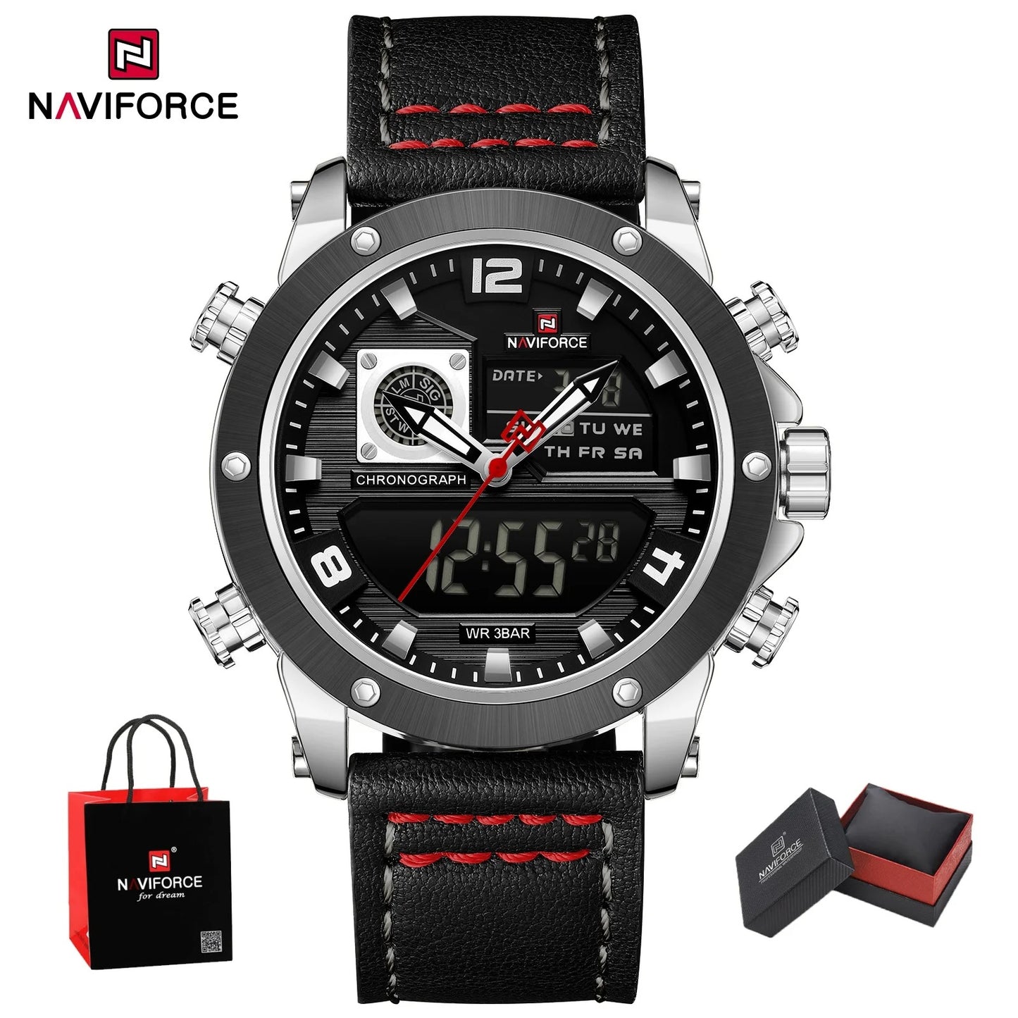 NAVIFORCE 9236 – Reloj Militar de Alto Rendimiento con Alarma y Cronógrafo Integrado