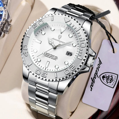 Reloj Poedagar 680 Hombre Acero y Correa de Goma Negro