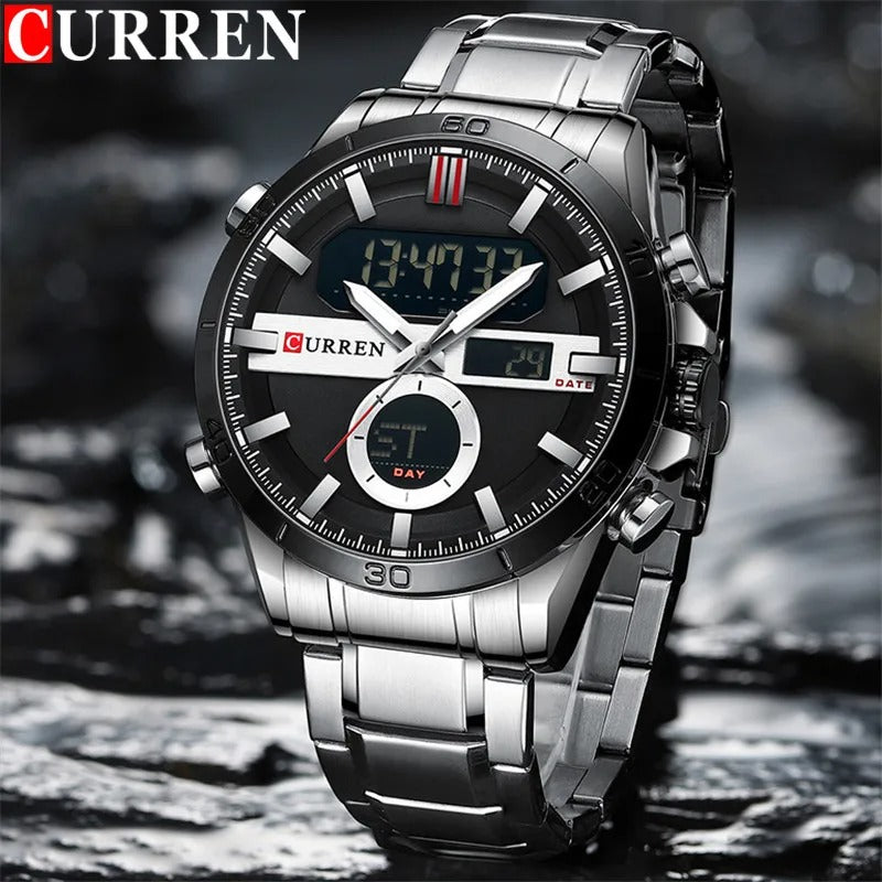 Reloj Curren 8384 Hombre Acero Digital Militar — vista 6 | Foucault Relojes