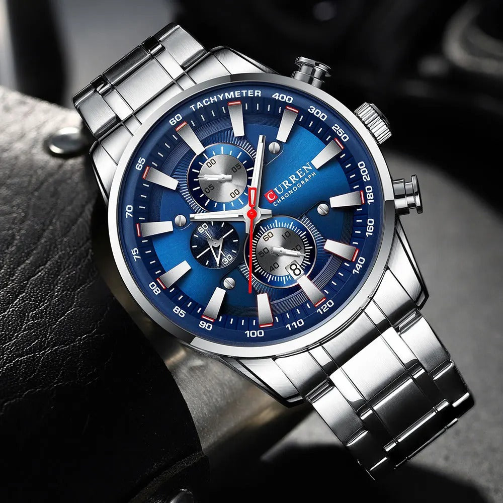Reloj Curren Hombre Acero Seis Agujas