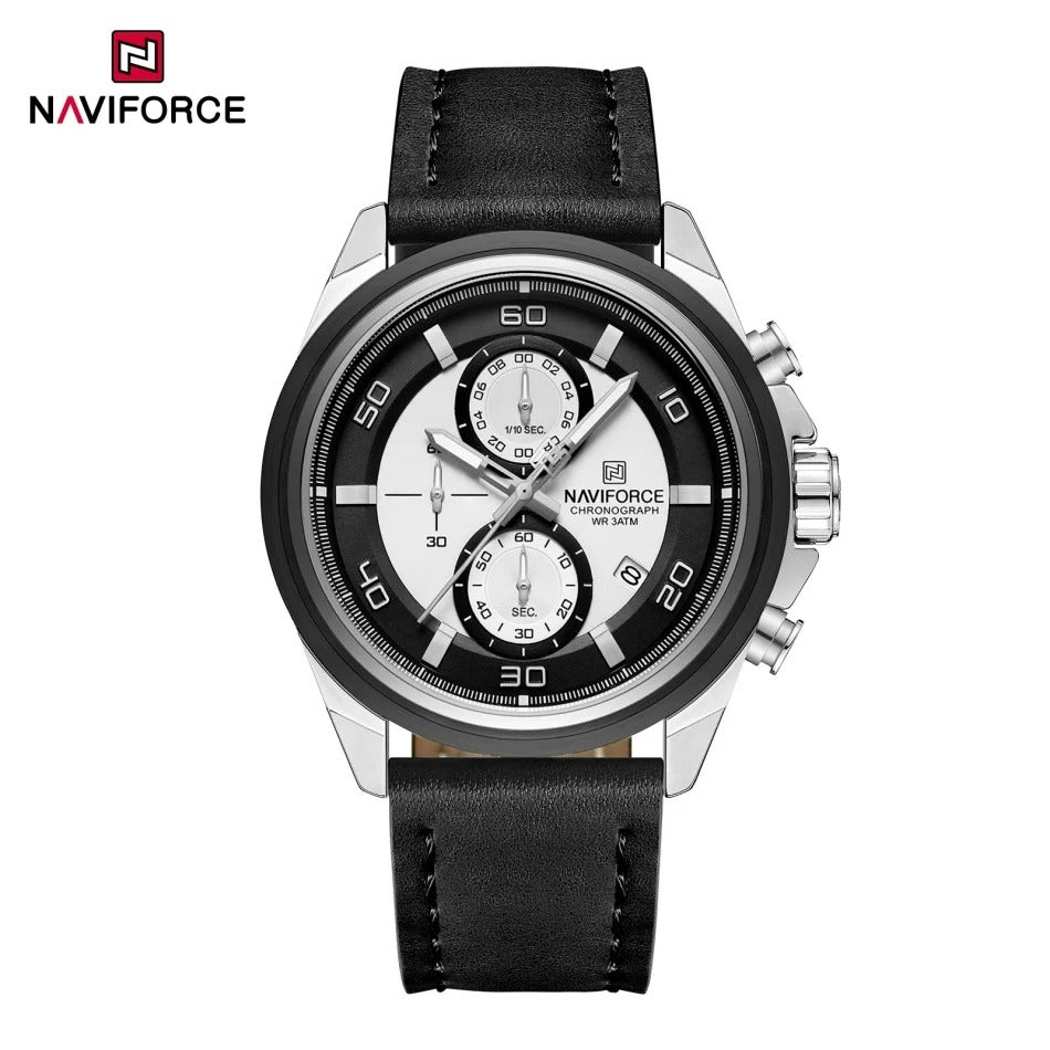 Reloj Naviforce NF8075 Hombre Cuero Cronógrafo