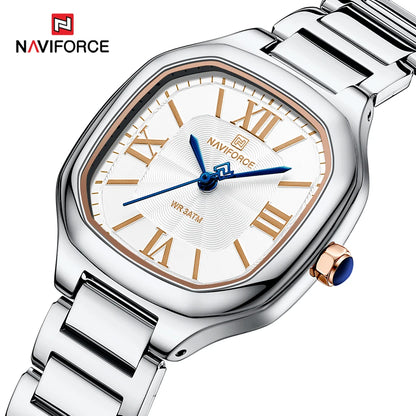 Reloj Naviforce Mujer Acero Cuadrado Vestir