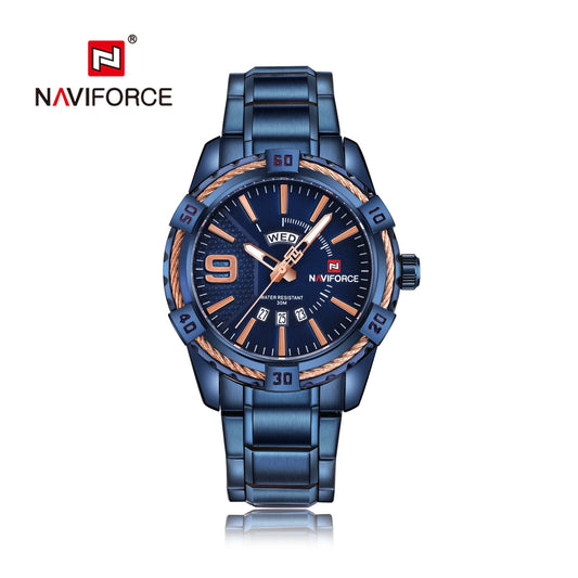 Reloj Naviforce NF9117S Hombre Acero Calendario — Foucault Valdivia