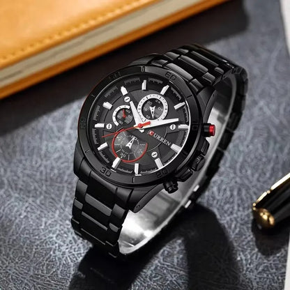 Reloj Curren 8275 Hombre Acero Tres Esferas