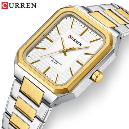 Reloj Curren 8457 Hombre Acero Esfera Cuadrada