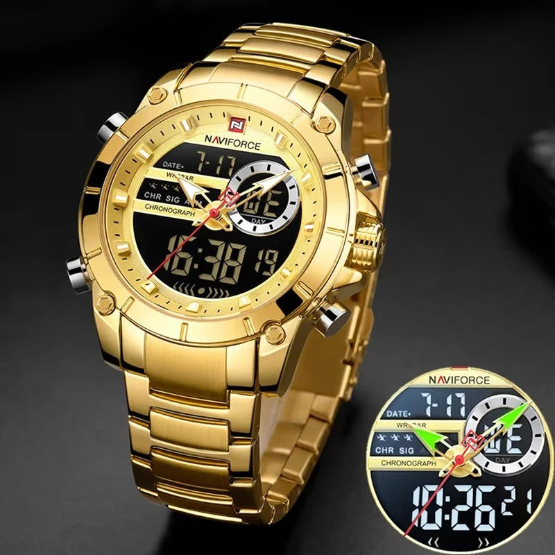 Reloj Naviforce NF9163 Hombre Acero Doble Pantalla