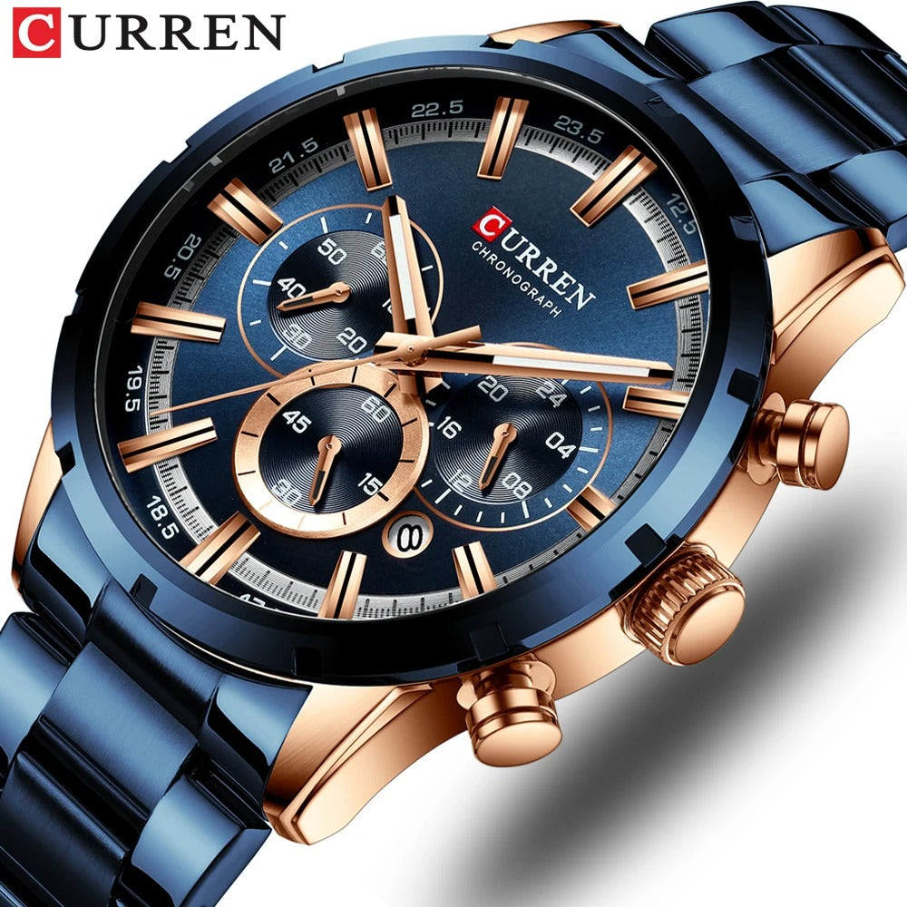 Reloj Curren 8355 Hombre Acero Esfera 3D
