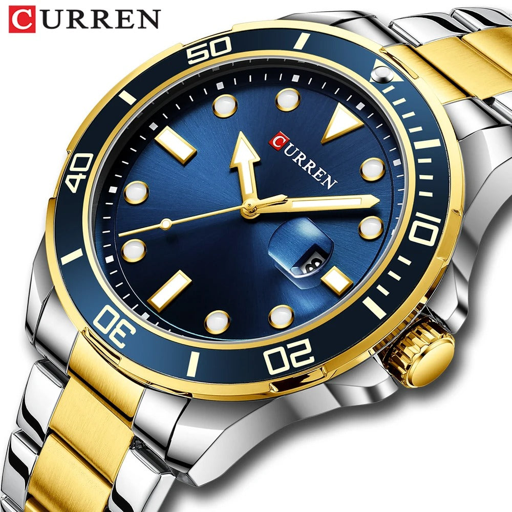 Reloj Curren 8388 Hombre Acero Fecha Automática
