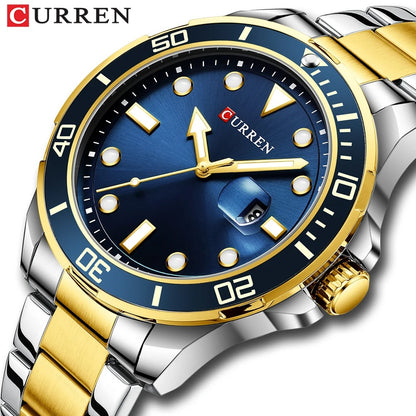 Reloj Curren 8388 Hombre Acero Fecha Automática