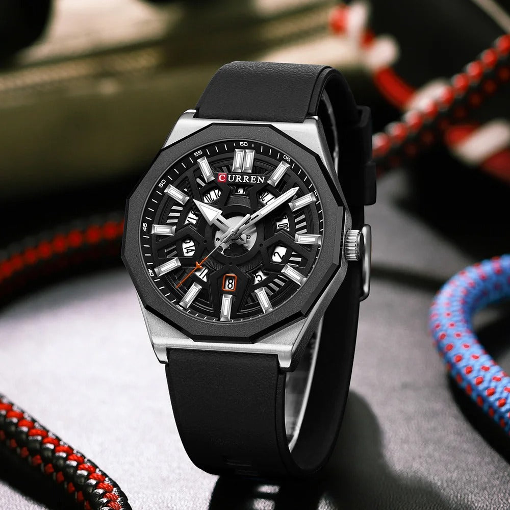 Reloj Curren Hombre Silicona Multifunción