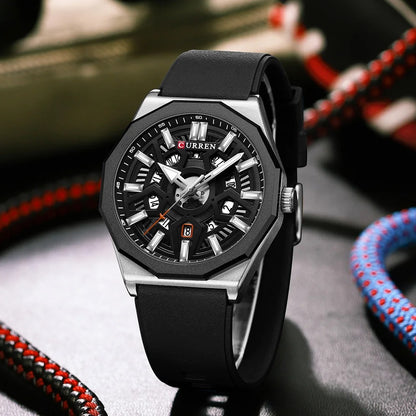 Reloj Curren Hombre Silicona Multifunción