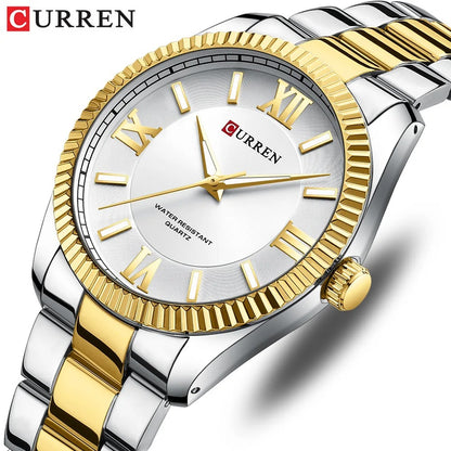 Reloj Curren 8453 Hombre Acero Números Romanos