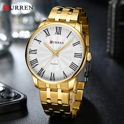Reloj Curren 8422 Hombre Acero Minimalista Romano