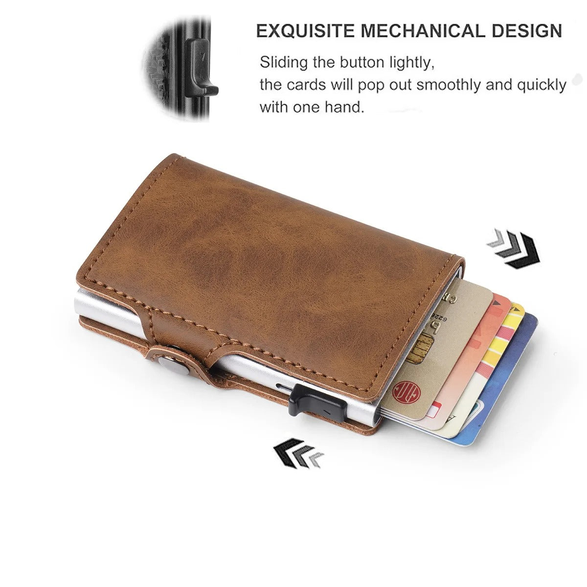 Tarjetero RFID Aluminio Hombre Minimalista