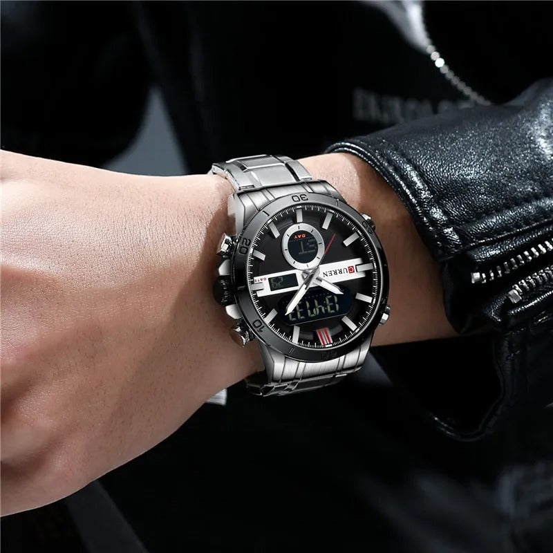 Reloj Curren 8384 Hombre Acero Digital Militar — vista 8 | Foucault Relojes